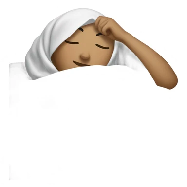 white-hijabi-woman-sleeping-inside-bed sticker