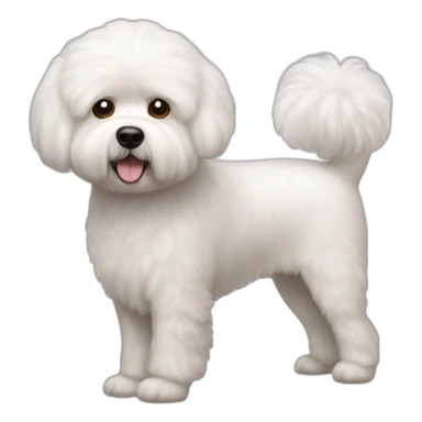 Dog Bishon Frise full-height sticker