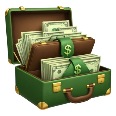 open wifi money filled briefcase sticker