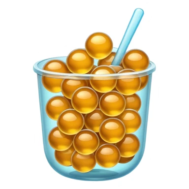 Pile of clear boba sticker
