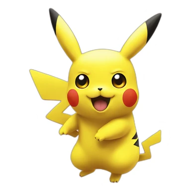 pikachu in rave party sticker