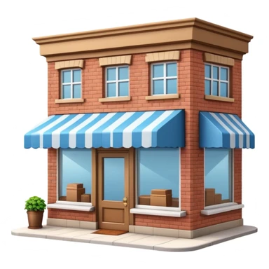 generate realistic detailed coffee shop building in 3d style sticker