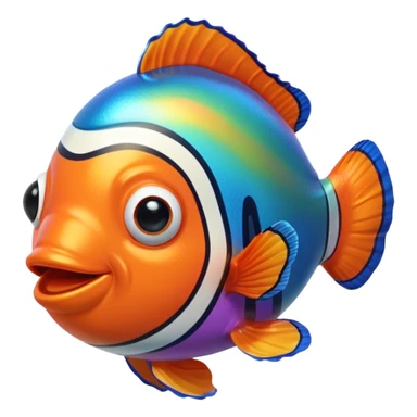 Ball of Goos with Rainbow Clownfish sticker