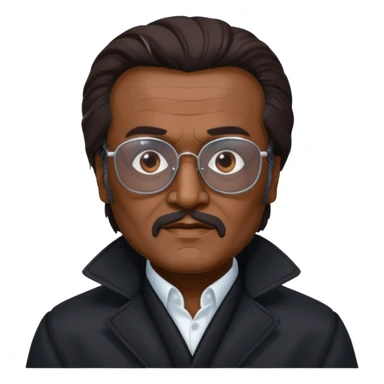 Rajinikanth baasha with black coat cooling glass sticker