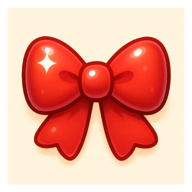 new bow emoji, cute and shiny sticker