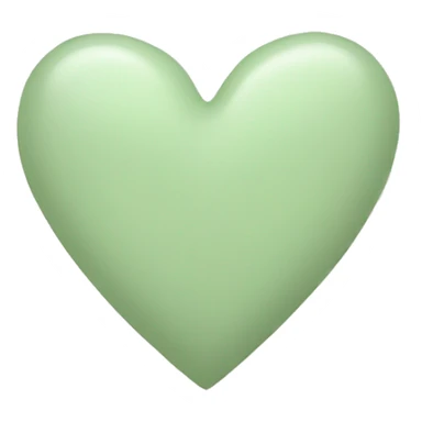 Pastel green-beige heart sticker
