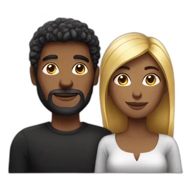 Mulher Loira com homem negro sticker