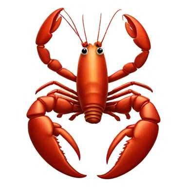 Lobster holding an emoji heart in it’s claws sticker