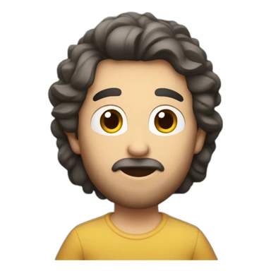 señor gordo con barba y pelo blanco cantando sticker