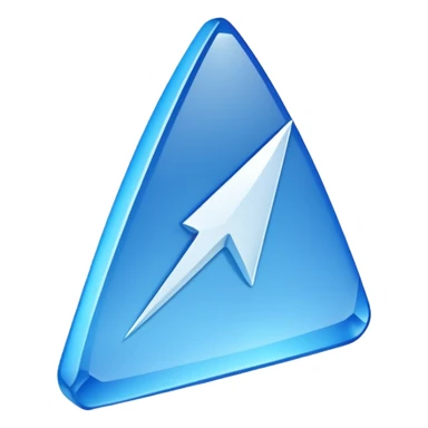 A white tick mark in a blue shard sticker