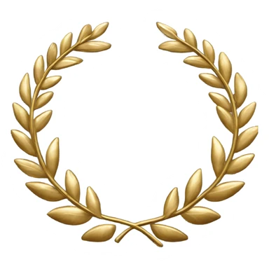 golden laurel wreath sticker