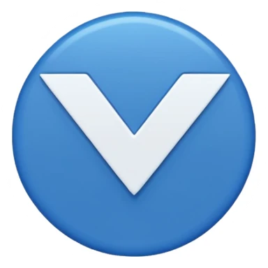 A blue circle with a white checkmark inside (dark blue checkmark) sticker