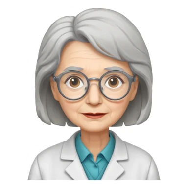 scientist professor old woman sticker