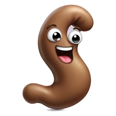 poop with happy face and limbs sticker