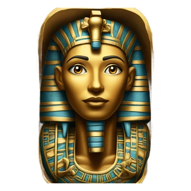  Pharaoh  in gold coffin egypt sticker