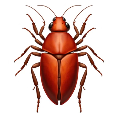 cockroach with "RED" written on its back sticker