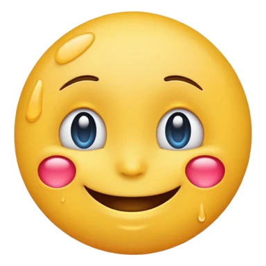cartoon smiling emoji with tears of joy, colorful and cheerful, no text, suitable for WhatsApp and Instagram sticker