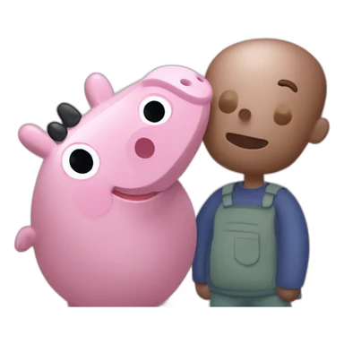 Peppa pig and chuppi sticker