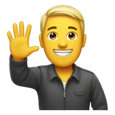 Saying hi to a friend sticker