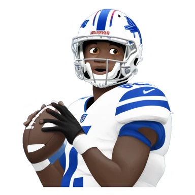 Josh Allen playing in the snow sticker