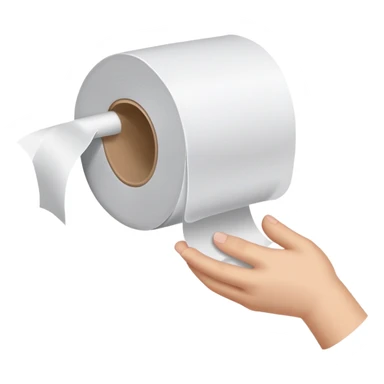 Hand as toilet paper sticker