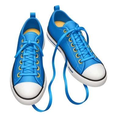 make an emoji of blue shoe laces only sticker