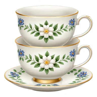 porcelain tea cups sticker