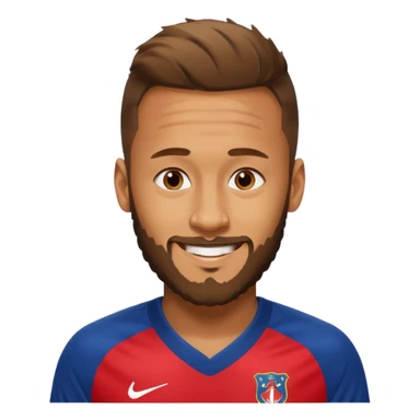 Neymar avec beaucoup de barbe qui rigole  sticker