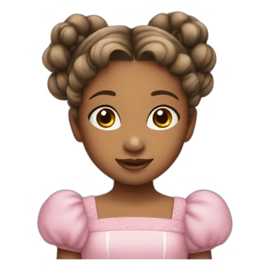 little princess with beautiful pigtails  sticker