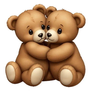 teddy bear kissing another teddy bear sticker