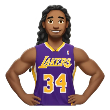 moana wearing lakers jerssey sticker