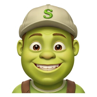 Шрек в кепке sticker