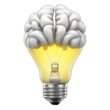 little brain sparkles inside the light bulb sticker