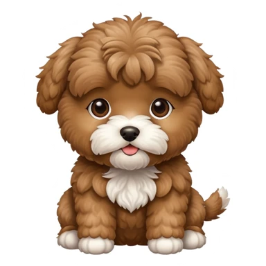 maltipoo brown puppy  sticker