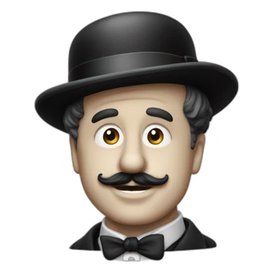 Charlie Chaplin levant la main à 45° sticker