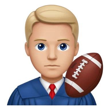 judge american football blue (#00A3E0) and red (#F9423A) sticker