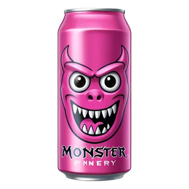 Pink monster energy drink with the logo of original monster company energy drink do not add the face in it just normal monster can  sticker