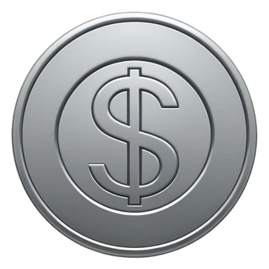 gray dollar sign SYMBOL in circle sticker