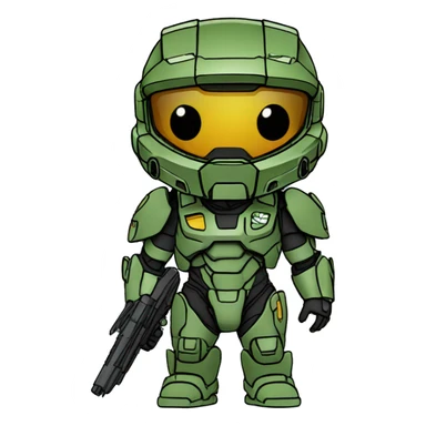 Master Chief anime chibi style  sticker