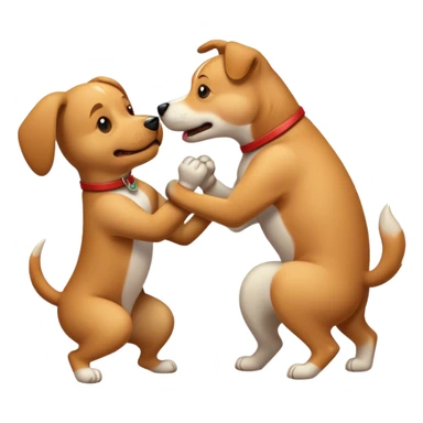 Dog punching someone  sticker