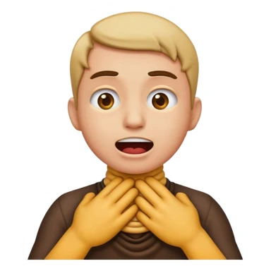 emoji chocking it’s self out with hands around neck sticker