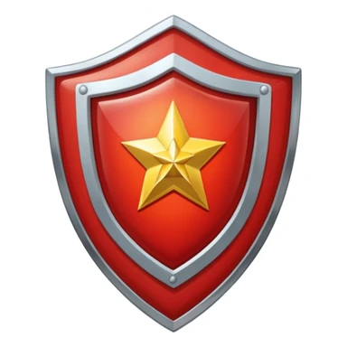 a shiny shield with the USSR flag inside sticker