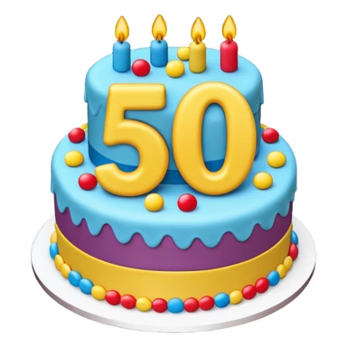 50th birthday with 50 in emoji sticker