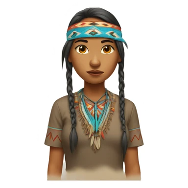 Navajo girl mad sticker