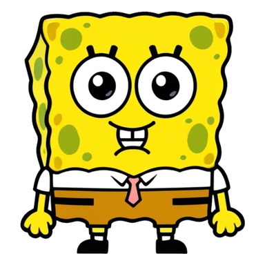 SpongeBob rolling his eyes sticker