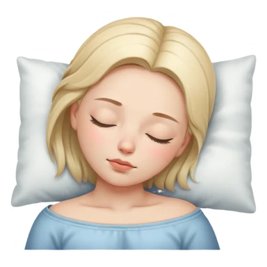 sleeping girl with closed eyes peaceful expression sticker