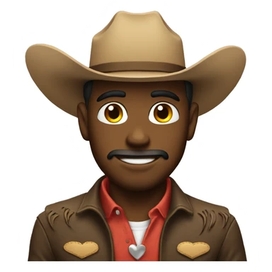 Cowboy emoji with heart eyes  sticker