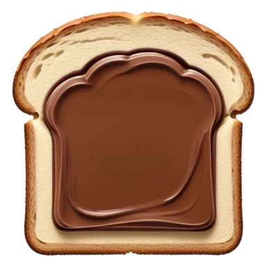 slice of bread covered in nutella spread sticker