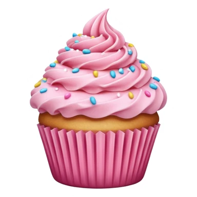 Cupcake with pink icing sticker