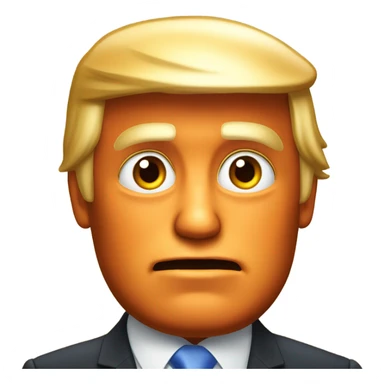 Orange Donald trump sticker